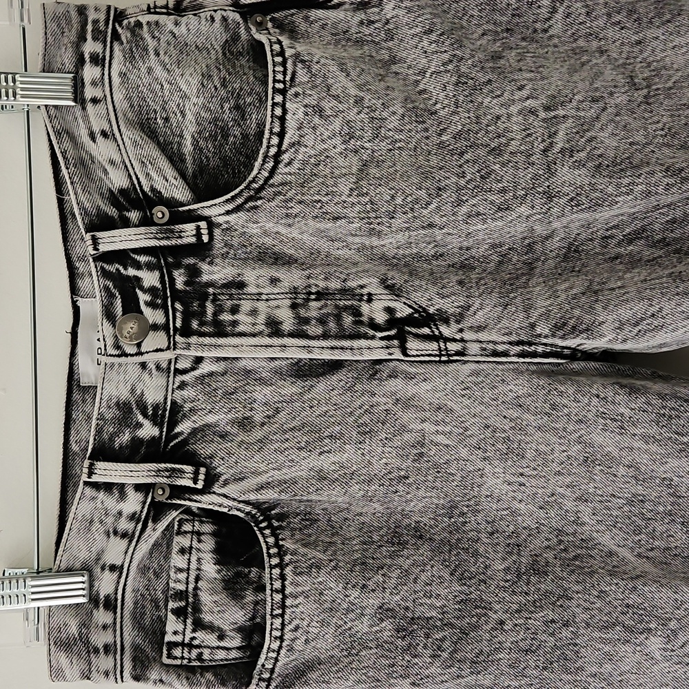 Frame Le Original Black Gray Acid Wash Cropped Jeans Size‎ 26 - Picture 3 of 16